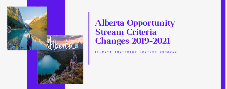 Alberta Opportunity Stream Criteria Changes (2019-2021)